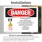 Signmission Emergency Generator Danger High, 5 in W x Rectangle, Vinyl Decal OS-2PACK-DS-D-35-L-2204 - alternate 2